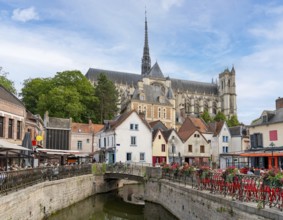 Impression of Amiens, a city and commune in northern France. It is the capital of the Somme