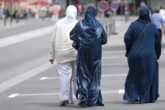 Women with headscarves, Interlaken, Switzerland