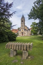Castle chapel in Sutthausen Manor Park, Osnabrück, Lower Saxony, Germany