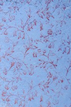 Antique wall paint with floral pattern