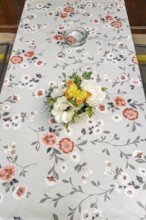 Vintage table decoration, pattern, tablecloth, Hanover, Lower Saxony, Germany