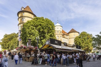 Stuttgart Wine Village, wine festival in front of the Old Palace on Schillerplatz and Marktplatz in