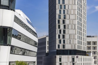 Architecture in Stuttgart. Modern office building in the Europaviertel and Türlenstrasse area.