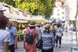 Stuttgart Wine Village, wine festival on Schillerplatz and Marktplatz in the centre of the state