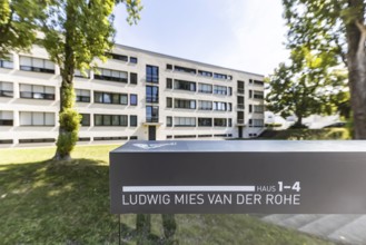 Weissenhof Estate on the Killesberg in Stuttgart. The Werkbund Estate was built in 1927 by the