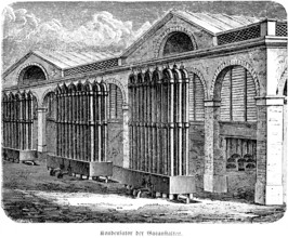 Condenser of the gasworks, gas for lighting, streetlights, lamps, public utilities, gasworks,
