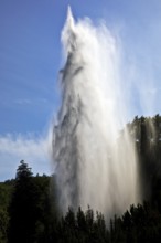 Water features at the large pond with the towering fountain, Bergpark Wilhelmshöhe, UNESCO World