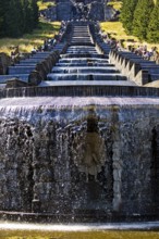 Water features with the Great Cascades at the Neptune Basin in Bergpark Wilhelmshöhe, UNESCO World