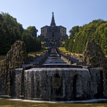Hercules Building, Neptune Basin and Great Cascades at the trick fountains, Bergpark Wilhelmshöhe,