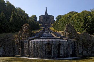 Hercules Building, Neptune Basin and Great Cascades at the trick fountains, Bergpark Wilhelmshöhe,