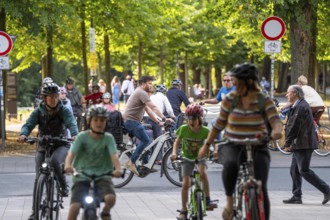 Cycle traffic in Münster, Promenade cycle path, tree-lined, car-free, approximately 4.5 km long