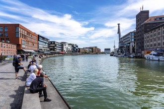 Münster's harbour district, known as Kreativkai, a lively quarter that has developed from a former