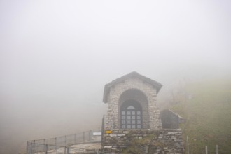 Crypt in the Clouds on the Mountain in Monte Generoso, Ticino, Switzerland