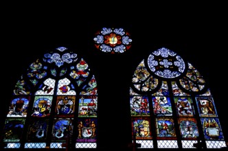 Beautiful Münster Cathedral of St Vincent with Decorated Window in City of Bern, Canton Bern,