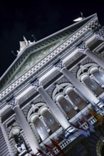 Beautiful Bundeshaus Illuminated Parliament Building or Federal Palace with Statue at Night in City