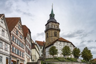 The town tower in Backnang, Rems-Murr district, Baden-Württemberg, Germany