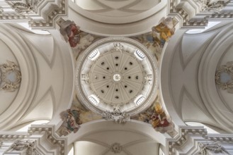 Dome and ceiling of the Fulda Cathedral of St Salvator, Fulda, Hesse, Germany