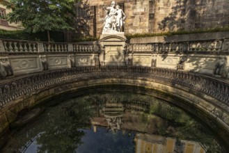 The source of the Danube in Donaueschingen, Baden-Württemberg, Germany