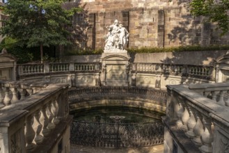 The source of the Danube in Donaueschingen, Baden-Württemberg, Germany
