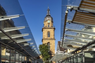 The harbour market tower in Heilbronn, Baden-Württemberg, Germany