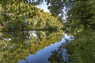 The Neckar in Heilbronn, Baden-Württemberg, Germany