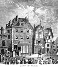 Fraklin's first lightning rod, American scientist Benjamin Franklin (1706-1790) inventor of the