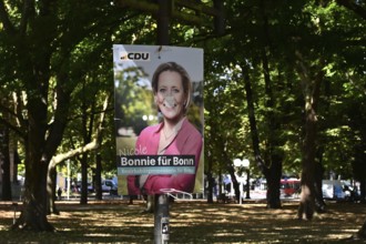 CDU politician Nicole Bonnie. Posters for the North Rhine-Westphalia municipal election campaign in