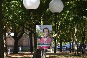 CDU politician Nicole Bonnie. Posters for the North Rhine-Westphalia municipal election campaign in