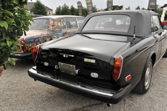 Rear view of an elegant, classic Rolls-Royce convertible, Retro Classics meets Baroque,