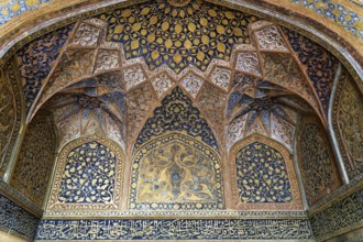 Mausoleum of Itimat-ud-Daula, Tomb, Agra, Uttar Pradesh, India, Asia, Detail of the ceiling mosaic