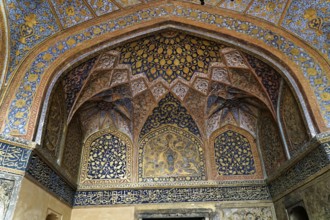 Mausoleum of Itimat-ud-Daula, Tomb, Agra, Uttar Pradesh, India, Asia, Mosaic work with Arabic