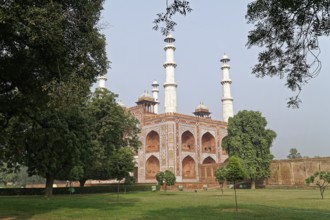 Mausoleum of Itimat-ud-Daula, Tomb, Agra, Uttar Pradesh, India, Asia, Majestic mausoleum surrounded