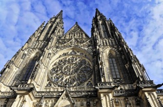 St Vitus Cathedral, Hradcany, Prague, Czech Republic, Europe, Impressive Gothic cathedral with