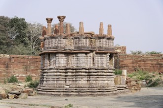 Kota, Rajasthan, North India, Asia, Ancient stone temple ruins in a historical site in India, India
