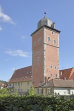 Historic Klingentor gate built in 1307, town gate, town tower, Klingentor tower, Ochsenfurt, Lower