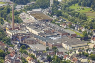 Aerial view, R.D.M. Arnsberg GmbH paper mill, Reno de Medici, recycled cardboard location,