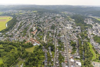 Aerial view, city centre view with district government and high-rise building, distant view,