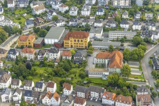 Aerial photo, Johannesschule and VHS Volkshochschule, Arnsberg, Ruhr area, North Rhine-Westphalia,