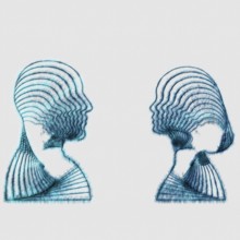 Male and Female Silhouette, Emotional Connection Concept, Psychology