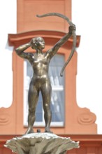 Sculpture Diana by Andreas Krämmer 1993, Diana Fountain, Roman. Goddess of hunting, goddess of the