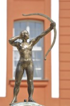 Sculpture Diana by Andreas Krämmer 1993, Diana Fountain, Roman, goddess of hunting, goddess of the