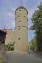 White Tower, former defence defence tower of the town fortifications, Marktbreit, Lower Franconia,