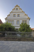 Catholic rectory with stepped gable and tail gable, Haßfurt, Lower Franconia, Franconia, Bavaria,