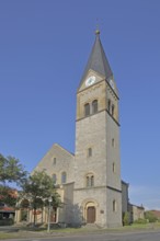 Neo-Romanesque Christuskirche built in 1899, Haßfurt, Lower Franconia, Franconia, Bavaria, Germany