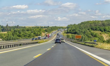 Highway scenery in Germany at summer time