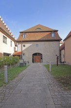 Baroque barn, museum, inner courtyard, Volkach, Lower Franconia, Franconia, Bavaria, Germany