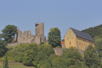 Schwarzenfels Castle built in the 13th century, Schwarzenfels, Sinntal, Hesse, Germany