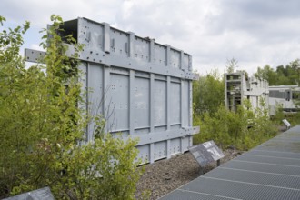 Parts of a skip hoisting vessel, mining machinery, Zollverein Coal Mine Industrial Complex, UNESCO