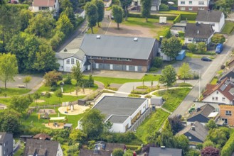 Aerial view, Schützenhalle Schützengesellschaft Rumbeck- Stadtbruch e.V., Stepke-Kita