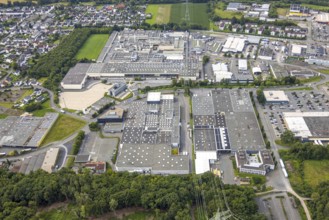 Aerial view, commercial area Westring, Bruchhausen, Arnsberg, Ruhr area, North Rhine-Westphalia,
